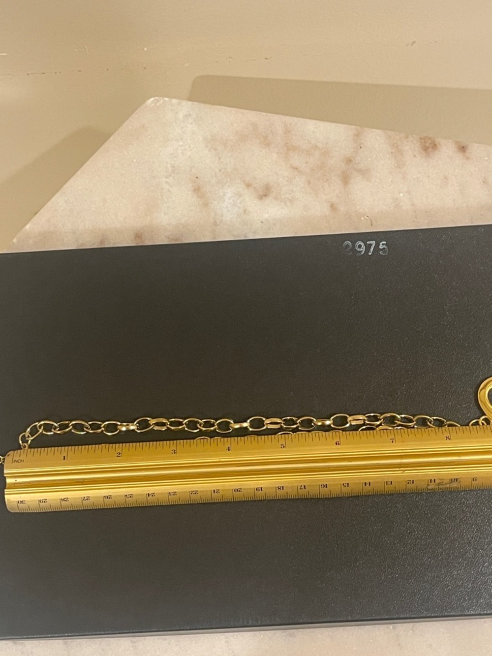 Chanel Gold Heart Logo Pendant And Chain Necklace - Picture 11 of 14